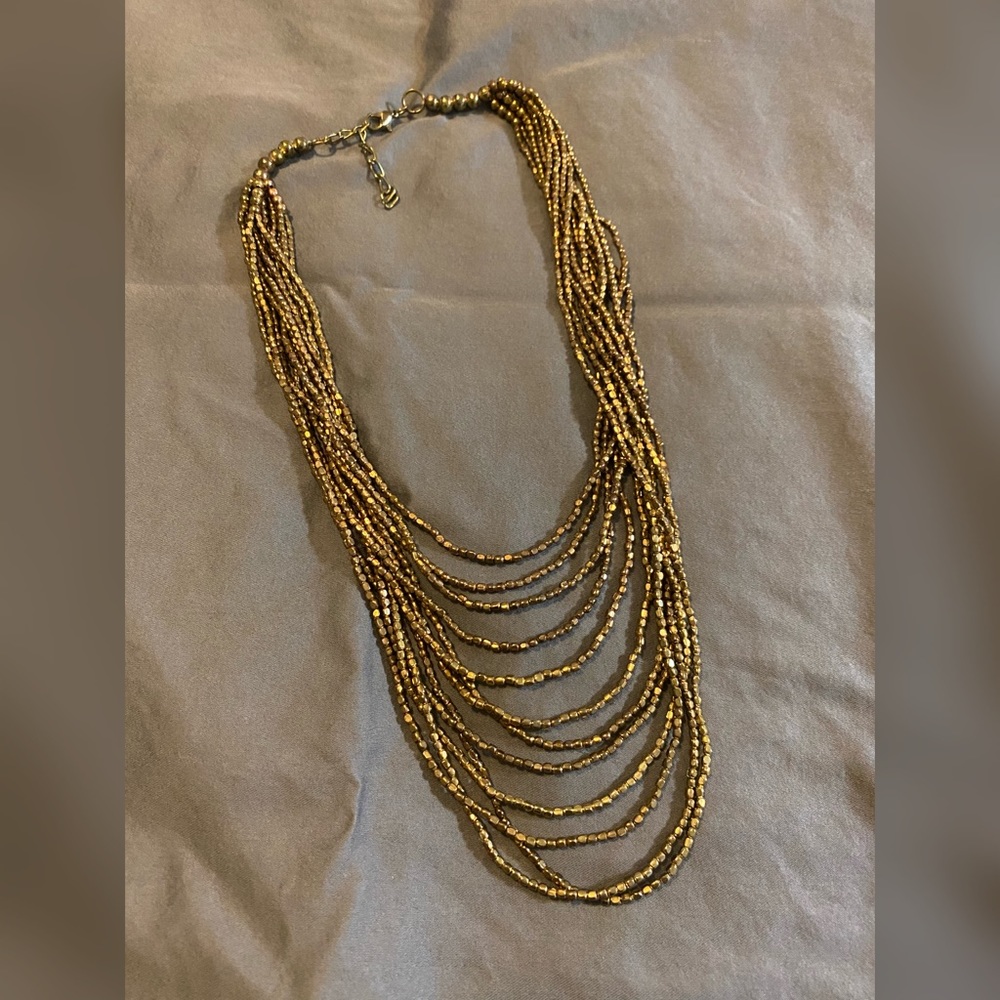 Beaded necklace - copper